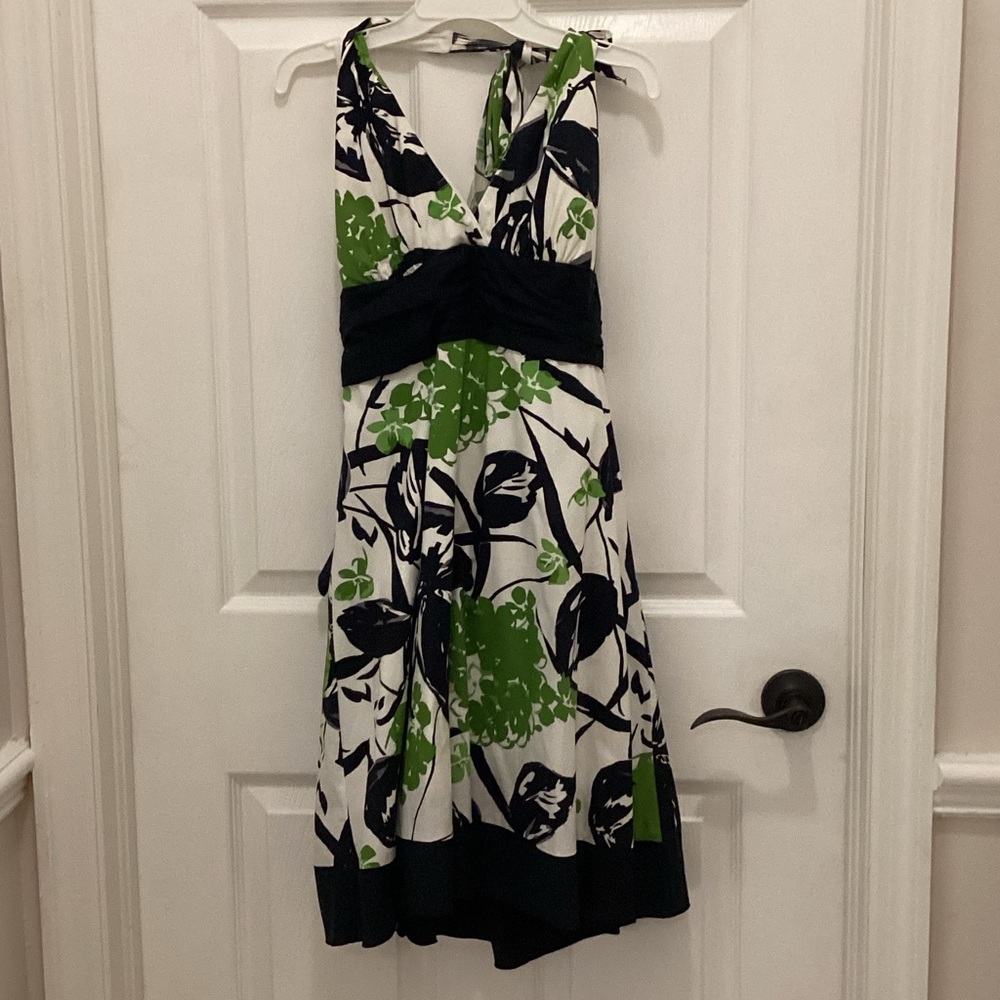 Speechless Green and Black Floral Midi Dress